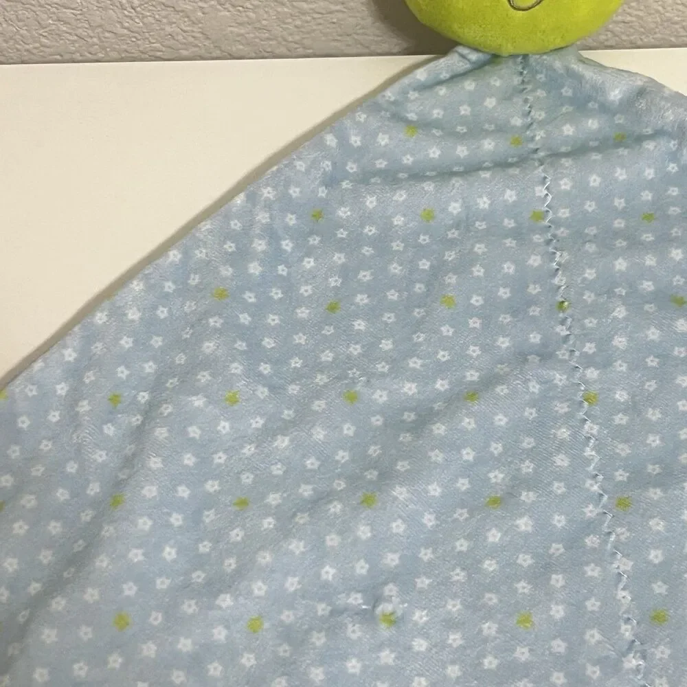 Precious Firsts by Carter's Frog Security Blanket Lovey Rattle Green Blue Floral